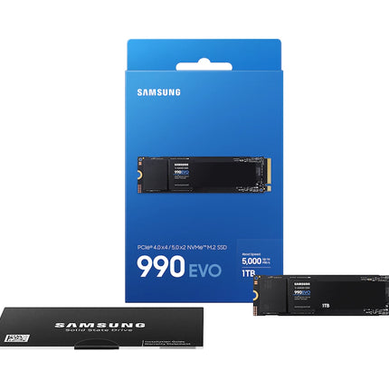 SAMSUNG 990 EVO SSD , PCIe 5.0 x2 M.2 2280, Speeds Up-to 5,000MB/s, Upgrade Storage for PC/Laptops, HMB Technology and Intelligent Turbowrite