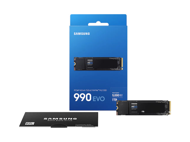 SAMSUNG 990 EVO SSD , PCIe 5.0 x2 M.2 2280, Speeds Up-to 5,000MB/s, Upgrade Storage for PC/Laptops, HMB Technology and Intelligent Turbowrite
