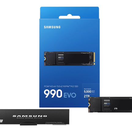 SAMSUNG 990 EVO SSD , PCIe 5.0 x2 M.2 2280, Speeds Up-to 5,000MB/s, Upgrade Storage for PC/Laptops, HMB Technology and Intelligent Turbowrite