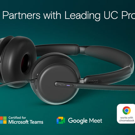 EPOS Impact 860T Double-Sided Wired USB C and USB A Headset with Noise-Canceling Mic, Microsoft Teams Certified, Super Wideband Audio, Comfortable Fit, Ideal for Business & Home Office Professionals