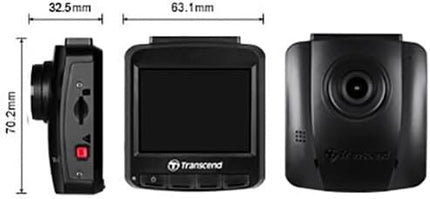 Transcend DrivePro 110 Car Video Recorder Dash Cam Full HD 1080p/30FPS 64GB Micro SD Card Included