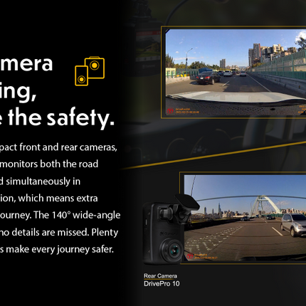 Transcend DrivePro 620 Dual Camera Dashcam with 2X 32GB microSD, Black
