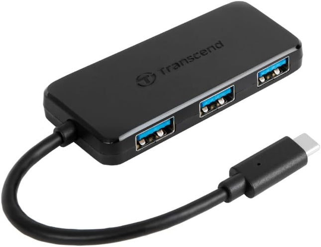 Transcend HUB 4-Port HUB, Type C, 4-Port USB 3.0, Compatible with iPhone, iPad, Mac, Flash Drive - TS-HUB2C