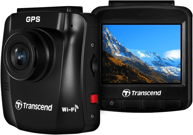 Transcend Dash Cam Front, 2K QHD 1440P Car Camera, 140° Wide-Angle, with Handy Snapshot Button/G-Sensor/Night Vision Loop Recording/Head-Up Display/Wi-Fi GPS GLONASS/ADAS/Parking Mode/Support 1TB Max