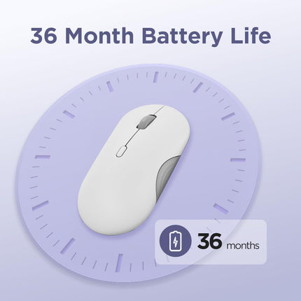 Lenovo 350 Wireless Bluetooth Mouse, Silent Click, 3 Level DPI (1000, 1600, 2400), 36 Month Battery Life, 2 Device Pairing