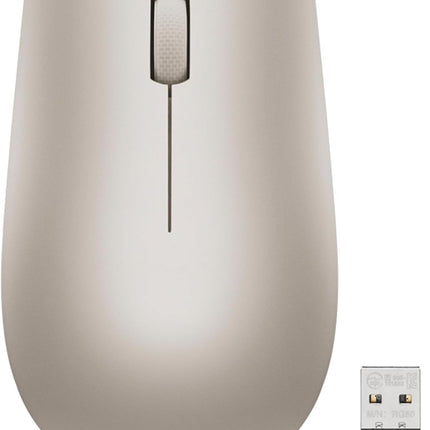 Lenovo 530 Wireless Mouse – Full Size Computer Mouse for PC, Laptop, Windows Computer - 2.4 GHz Nano USB Receiver - Ambidextrous Design - 12 Months Battery Life – Cordless