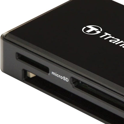 Transcend TS-RDF9K2 UHS-II Multiple Card Reader, Ports for CompactFlash Cards, SD and microSD, USB 3.1, Black