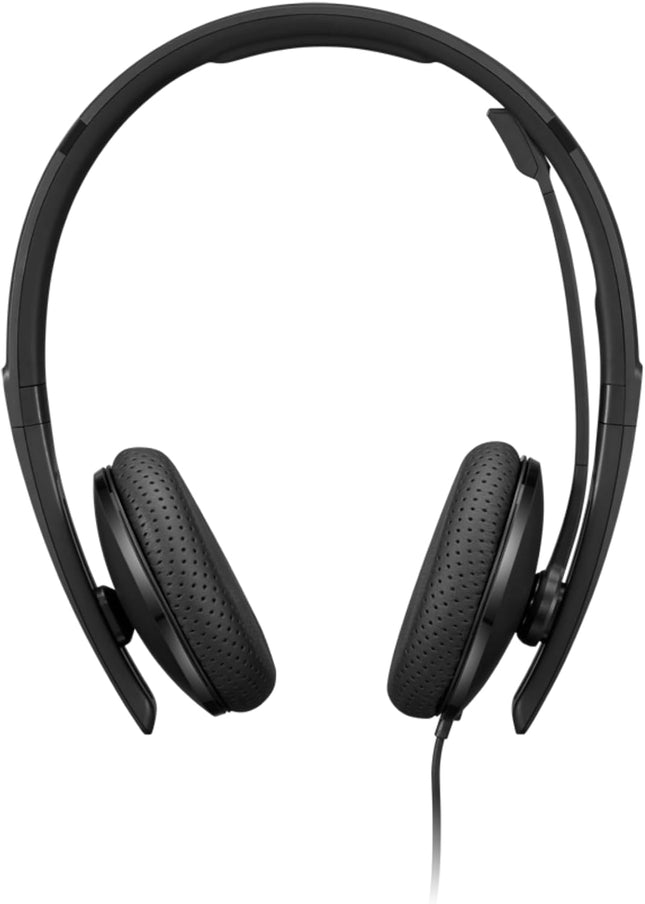 Lenovo Wired VoIP Headset (Teams) with EPOS BrainAdapt & ActiveGard, Microsoft Teams Certified, Zoom Compatible, USB-C Plug, All-Day Comfort, Noise Reduction, Hearing Protection, Lightweight Design