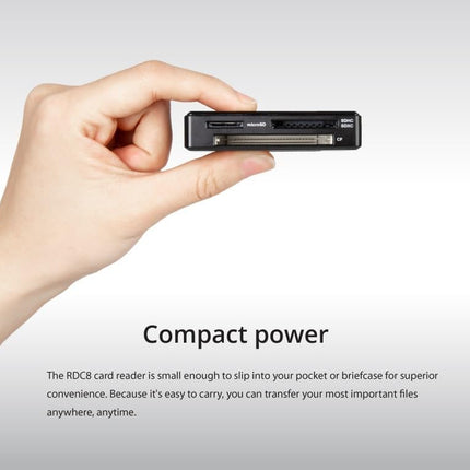 TRANSCEND TS-RDC8K All-in-1 Multi Memory Card Reader, USB 3.1 Gen 1 with a reeversible Type-C