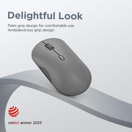 Lenovo 350 Wireless Bluetooth Mouse, Silent Click, 3 Level DPI (1000, 1600, 2400), 36 Month Battery Life, 2 Device Pairing