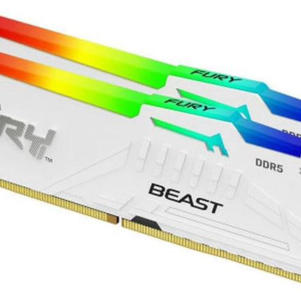 Kingston Fury Beast White RGB Expo 64GB 6000MT/s DDR5 CL30 DIMM Desktop Gaming Memory Kit of 2 - KF560C30BWEAK2-64