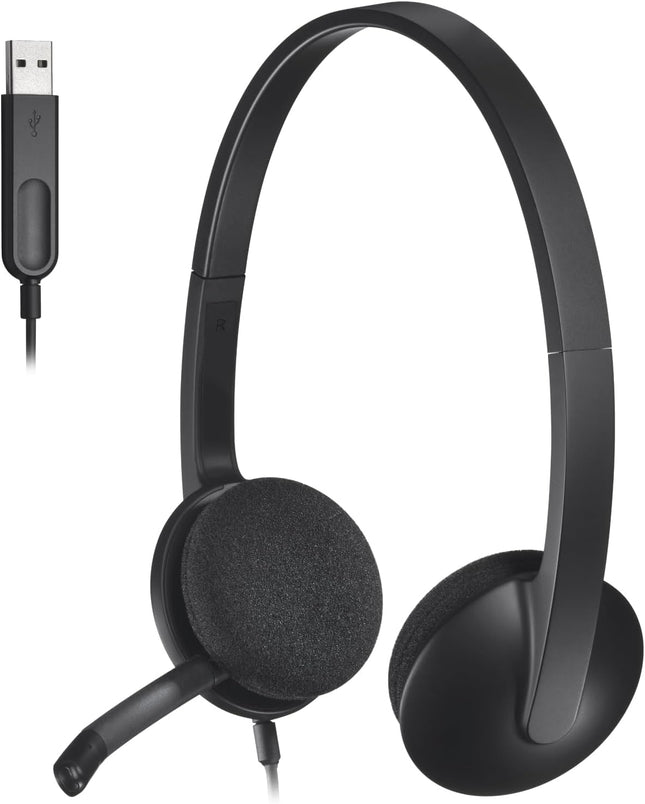 Logitech USB Headset H340, Stereo, USB Headset for Windows and Mac Black