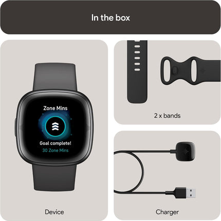Google Fitbit Sense 2 Advanced Health and Fitness Smartwatch with Tools To Manage Stress and Sleep, Ecg App, Spo2, 24/7 Heart Rate and Gps, One Size (S and L Bands Included)