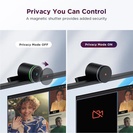 Lenovo 4K Pro Webcam, AI Noise Cancellation and Enhanced Image Quality, 4K Resolution, 4X Digital Zoom, Physical Privacy Shutter, Auto Light Adjustment, Directional Microphone,Teams Certified, Black