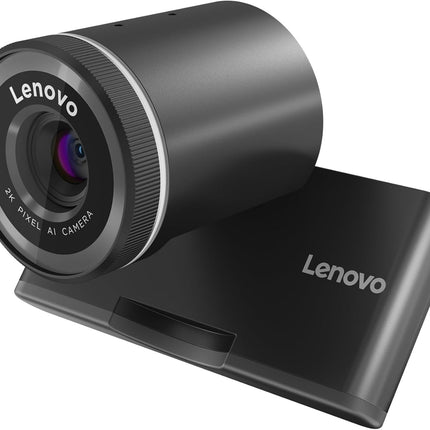 Lenovo QHD Webcam, AI Noise Cancellation and Enhanced Image Quality, 2K Resolution, 2X Digital Zoom, Physical Privacy Shutter, Directional Microphone, Teams Certified, Black