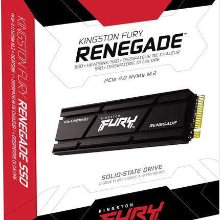 Kingston Fury Renegade PCIe Gen 4.0 NVMe M.2 Internal Gaming SSD with Heat Sink | PS5 Ready | Up to 7300MB/s
