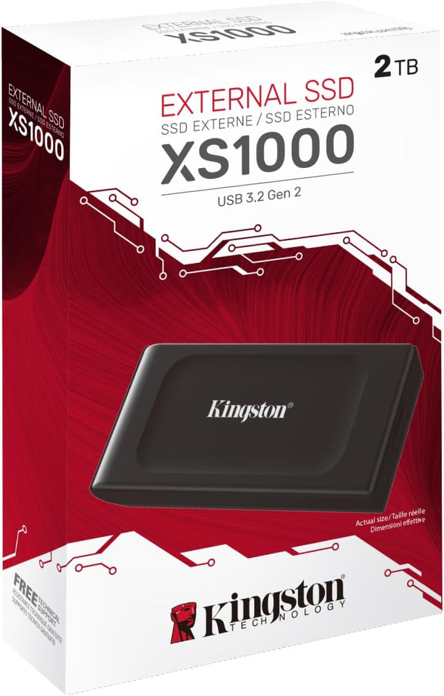 Kingston XS1000R 2TB SSD | Pocket-Sized | USB 3.2 Gen 2 | External Solid State Drive | Up to 1050MB/s