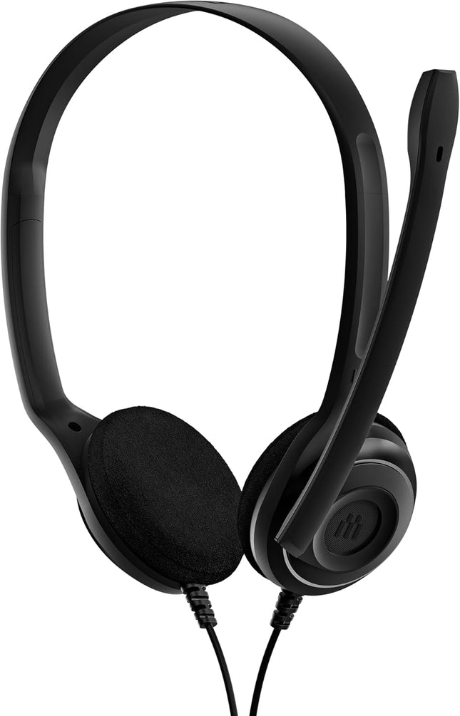 EPOS PC 8 USB - Stereo USB Headset for PC and MAC with In-line Volume and Mute Control,Black