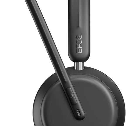 EPOS Impact 860 Dual-Sided Wired Headset with USB-C/USB-A, Noise-Canceling Mic, Super Wideband Audio, Comfortable Fit, Ideal for Business Calls, Office Use, and Multi-Device Compatibility.