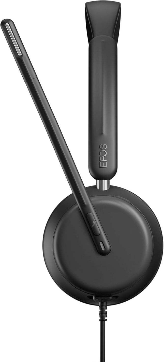 EPOS Impact 860 Dual-Sided Wired Headset with USB-C/USB-A, Noise-Canceling Mic, Super Wideband Audio, Comfortable Fit, Ideal for Business Calls, Office Use, and Multi-Device Compatibility.