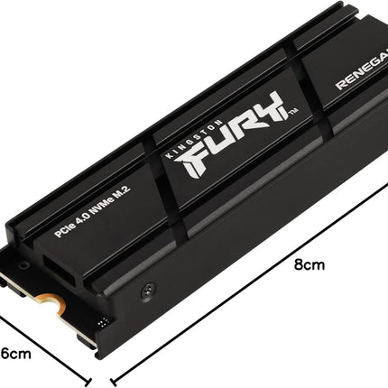 Kingston Fury Renegade PCIe Gen 4.0 NVMe M.2 Internal Gaming SSD with Heat Sink | PS5 Ready | Up to 7300MB/s