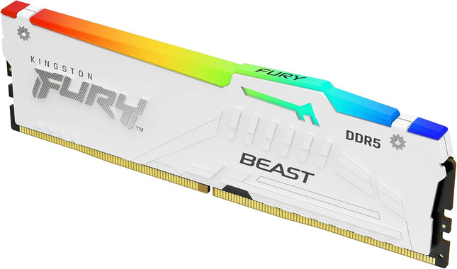 Kingston Fury Beast White RGB Expo 32GB 6000MT/s DDR5 CL30 DIMM Desktop Gaming Memory Kit of 2 - KF560C30BWEAK2-32