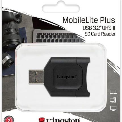 Kingston MobileLite Plus USB 3.2 SDHC/SDXC UHS-II Card Reader (MLP)