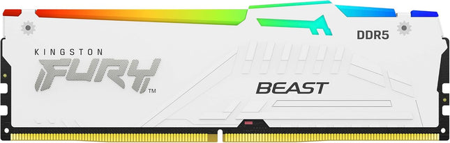 Kingston Fury Beast White RGB Expo 64GB 6400MT/s DDR5 CL32 DIMM Desktop Gaming Memory Kit of 2 - KF564C32BWEAK2-64