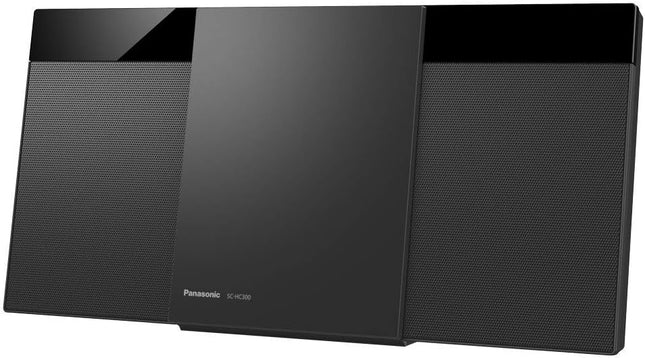 Panasonic SCHC300K Wall-Mountable Compact Stereo System with AUX-in Auto Play, Black