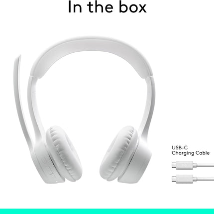 Logitech Zone 300 Wireless Bluetooth Headset with Noise-Canceling Microphone, Compatible with Windows, Mac, Chrome, Linux, iOS, iPadOS, Android