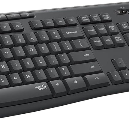 Logitech MK270 Wireless Keyboard and Mouse Combo for Windows, 2.4 GHz Wireless, Compact Mouse, 8 Multimedia and Shortcut Keys, 2-Year Battery Life, for PC, Laptop