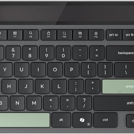 Lenovo 800 Bluetooth Wireless Keyboard with Backlight for Charging, Bluetooth 5.1, Supports 3 Devices, Battery-Free, Wireless, Grey