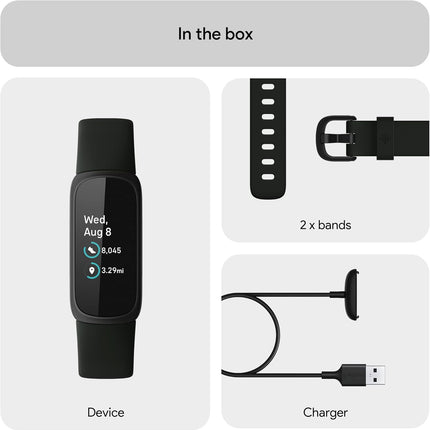 Google Fitbit Inspire 3 Health and Fitness Tracker with Stress Management, Workout Intensity, Sleep Tracking, 24/7 Heart Rate and More, One Size (S and L Bands Included)