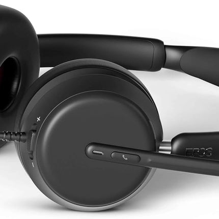 EPOS Impact 860 Dual-Sided Wired Headset with USB-C/USB-A, Noise-Canceling Mic, Super Wideband Audio, Comfortable Fit, Ideal for Business Calls, Office Use, and Multi-Device Compatibility.