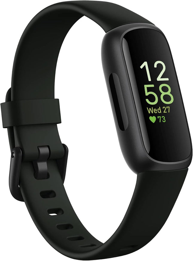 Google Fitbit Inspire 3 Health and Fitness Tracker with Stress Management, Workout Intensity, Sleep Tracking, 24/7 Heart Rate and More, One Size (S and L Bands Included)