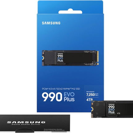 Samsung 990 EVO Plus - PCIe Gen4. X4 / Gen5. X2 NVMe 2.0 - M.2 Internal SSD, Speed Up to 7,250MB/s, Upgrade Storage for PC/Laptops, HMB Technology and Intelligent Turbowrite