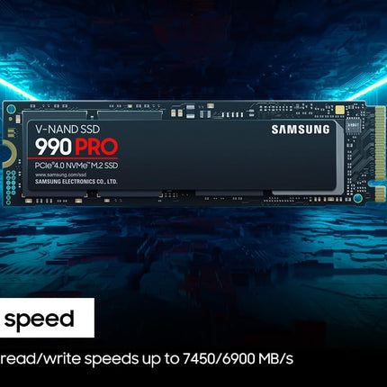 SAMSUNG 990 PRO SSD PCIe Gen4 NVMe M.2 Internal Solid State Hard Drive,Upto 7,450MB/s,Fast Speed for Gaming,Heat Control,Direct Storage&Memory Expansion