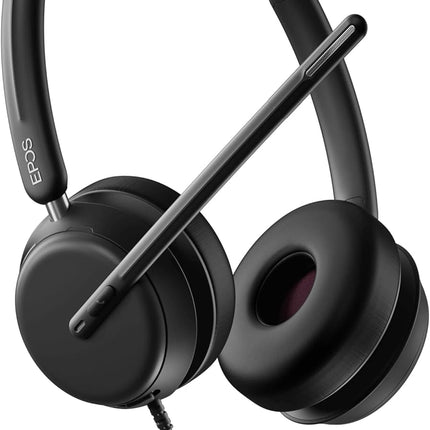 EPOS Impact 860 Dual-Sided Wired Headset with USB-C/USB-A, Noise-Canceling Mic, Super Wideband Audio, Comfortable Fit, Ideal for Business Calls, Office Use, and Multi-Device Compatibility.