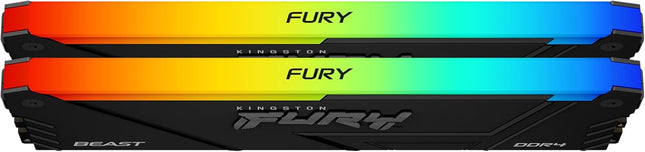 Kingston Fury Beast RGB 16GB 3600MT/s DDR4 CL17 DIMM (Kit of 2) Computer Memory KF436C17BB2AK2/16