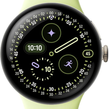 Google Pixel Watch 4 (41mm) - Android Smartwatch with Heart Rate and Sleep Tracking - 30-Hour Battery - Fitness Tracking - Google AI - Polished Silver Aluminum Case - LTE