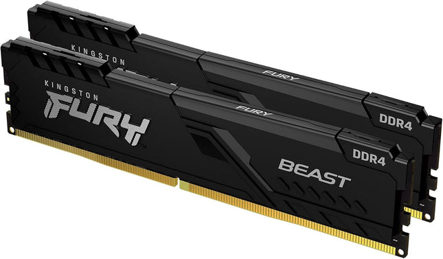 Kingston FURY Beast 64 Go (2x32 Go) 3200 MHz DDR4 CL16 Kit de mémoire de bureau (2 modules) KF432C16BBK2/64 Noir
