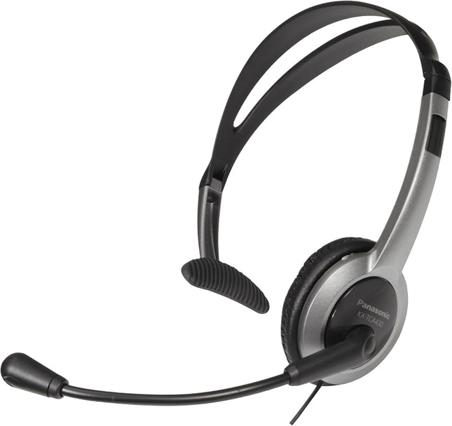 Panasonic KXTCA430S Comfort-Fit Foldable Headset with 2.5mm Jack, Silver