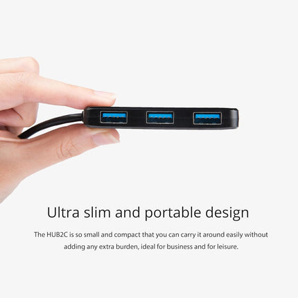 Transcend HUB 4-Port HUB, Type C, 4-Port USB 3.0, Compatible with iPhone, iPad, Mac, Flash Drive - TS-HUB2C