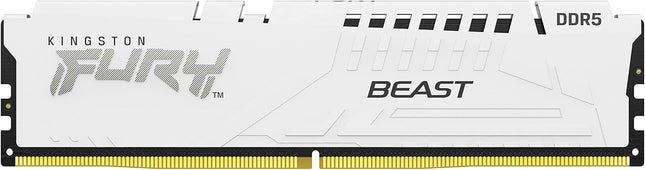 Mémoire Gaming de Bureau Kingston Fury Beast White 64Go 6000MT/s DDR5 CL30 DIMM (Kit de 2) - KF560C30BWEK2-64