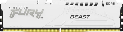 Kingston Fury Beast White 32GB 6000MT/s DDR5 CL30 DIMM (Kit of 2) Desktop Gaming Memory - KF560C30BWEK2-32
