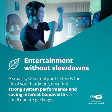 ESET NOD32 Antivirus | 2025 Edition | 1 Device | 2 Years | Antivirus Software | Gamer Mode | Light System Footprint | Official Standard Retail Packaging [PC/Mac]