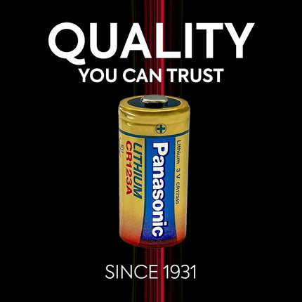Panasonic CR-2PA/2B 3V Photo Lithium Cylinder 3000mAh Batteries in Child Resistant, Standards Based Packaging