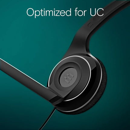 EPOS PC 8 USB - Stereo USB Headset for PC and MAC with In-line Volume and Mute Control,Black