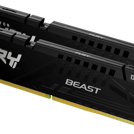 Kingston Fury Beast Black 64GB 6000MT/s DDR5 CL30 DIMM (Kit of 2) Desktop Gaming Memory - KF560C30BBEK2-64