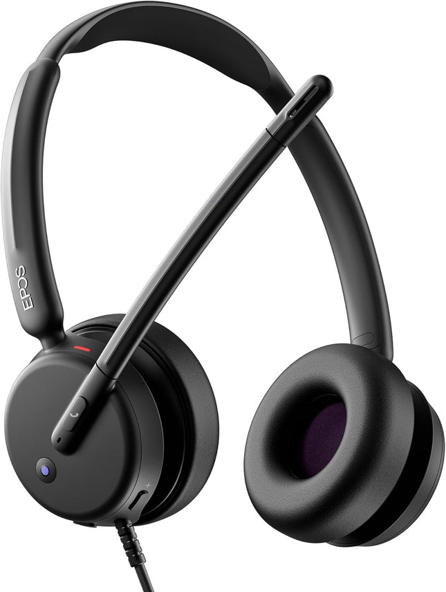 EPOS Impact 460T Binaural On-Ear USB C and USB A Wired Headset with Dual Noise-Canceling Mics, Microsoft Teams Certified, Plug-and-Play, Ideal for Office, Remote Work, Zoom & Business Calls